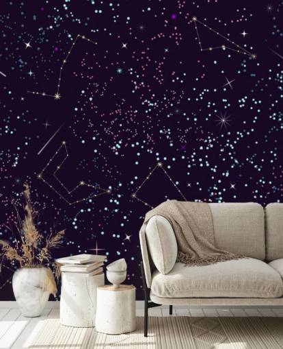 Papel pintado de estrellas y meteoros voladores Papel pintado de estrellas y meteoros voladores