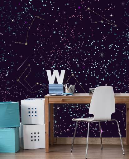 Flying Meteors and Stars Wallpaper