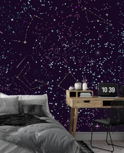 Papel de Parede de Meteoros e Estrelas Voadoras