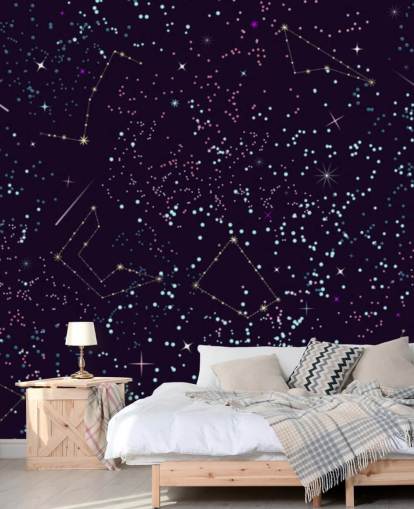 Papel pintado de estrellas y meteoros voladores Papel pintado de estrellas y meteoros voladores