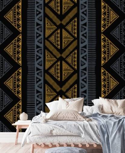 dark blue and ochre tribal pattern wallpaper dark blue and ochre tribal pattern wallpaper