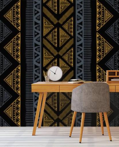 dark blue and ochre tribal pattern wallpaper dark blue and ochre tribal pattern wallpaper