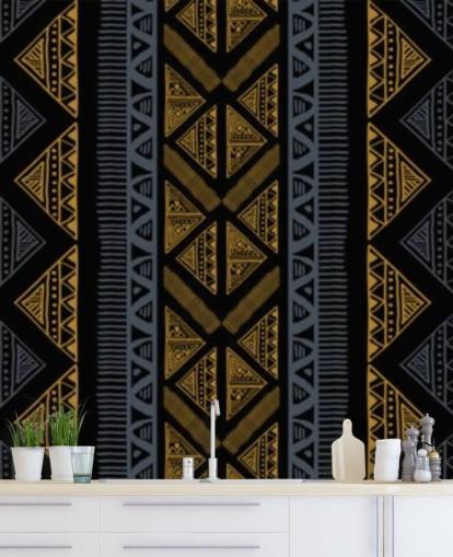 dark blue and ochre tribal pattern wallpaper dark blue and ochre tribal pattern wallpaper