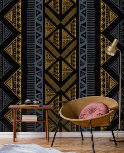 dark blue and ochre tribal pattern wallpaper dark blue and ochre tribal pattern wallpaper