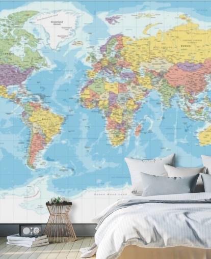 colorido fondo de pantalla de mapa mundial centrado en Europa