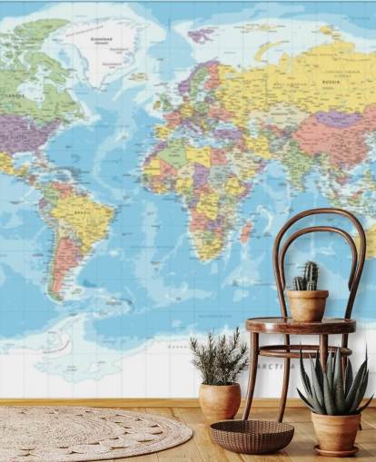 colorido fondo de pantalla de mapa mundial centrado en Europa