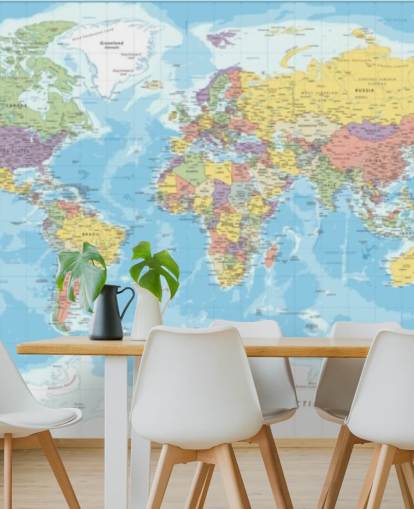 colorido fondo de pantalla de mapa mundial centrado en Europa