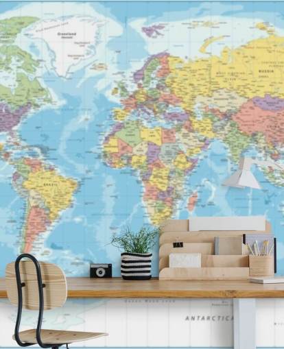 colourful europe centered world map wallpaper