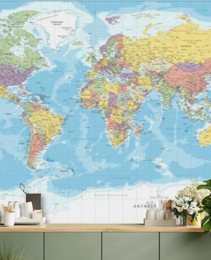 colorido fondo de pantalla de mapa mundial centrado en Europa