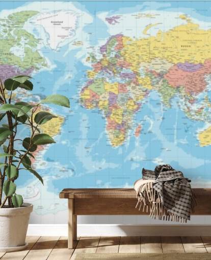 papel de parede colorido do mapa mundial centrado na Europa papel de parede colorido do mapa mundial centrado na Europa