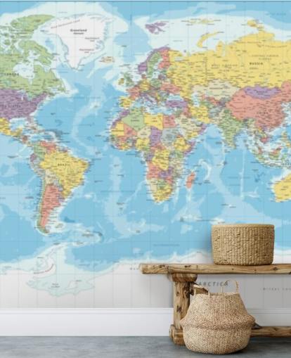 colorido fondo de pantalla de mapa mundial centrado en Europa