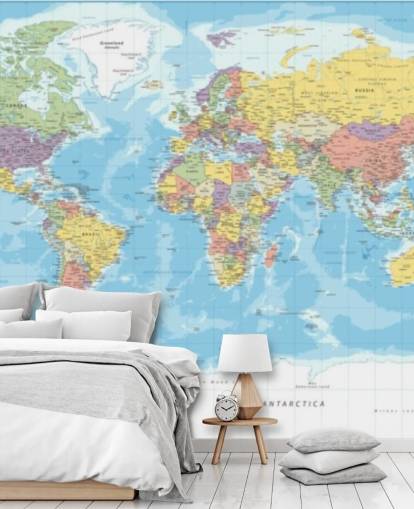 colorido fondo de pantalla de mapa mundial centrado en Europa