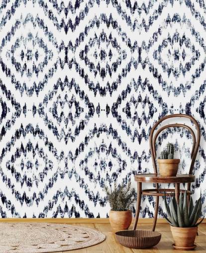 Papel pintado estampado de diamantes