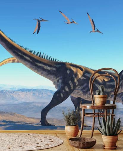 Allosaurus on Mountain Dinosaur Wallpaper