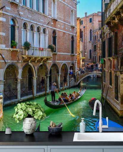 venetian canal wallpaper