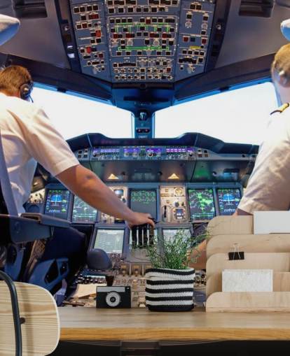 Piloter i sittbrunn Bakgrund väggmålning