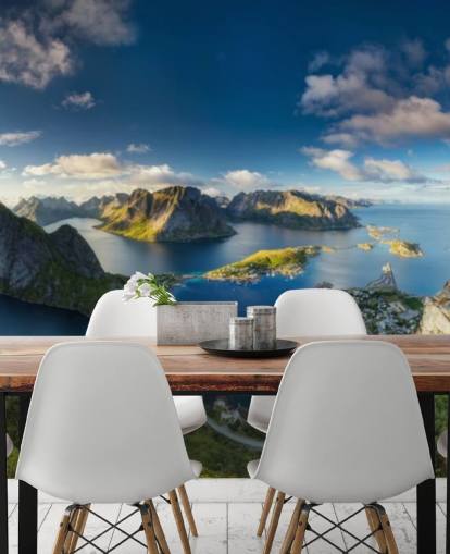 papel de parede noruega litoral e penhasco