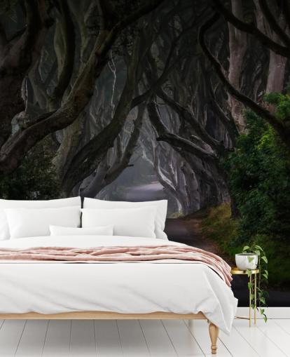 carta da parati murale Dark Forest chiamata Magic Road per camere da letto, salotti e uffici domestici carta da parati murale Dark Forest chiamata Magic Road per camere da letto, salotti e uffici domestici