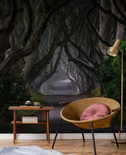 dunkles Wald-Wandbild namens Magic Road für Schlafzimmer, Wohnzimmer und Heimbüros