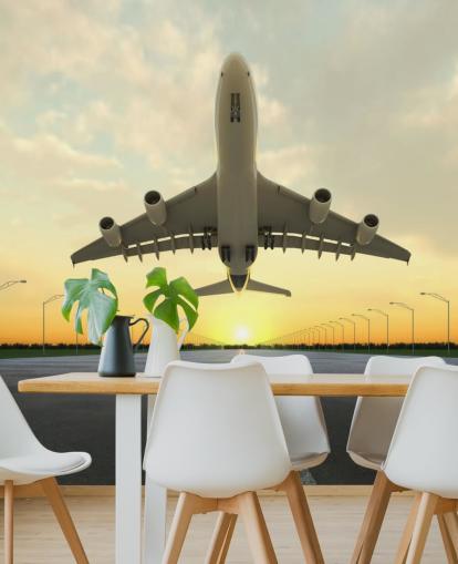 Papel de parede de partida de avião