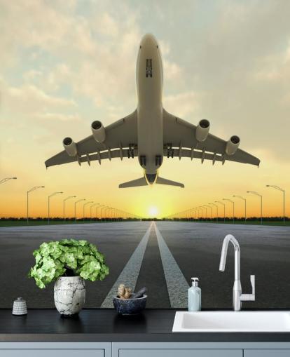 Plane Setting Off Wallpaper Plane Setting Off Wallpaper