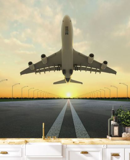 Plane Setting Off Wallpaper Plane Setting Off Wallpaper