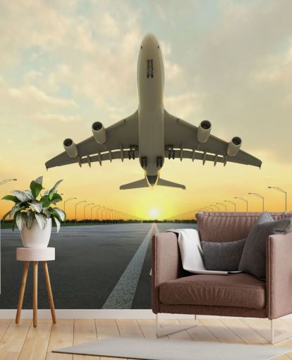 Plane Sette Av Bakgrunn