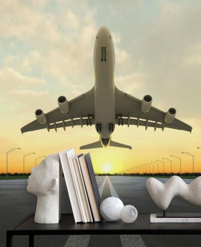 Carta da parati aereo che parte