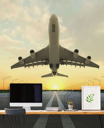 Plane Setting Off Wallpaper Plane Setting Off Wallpaper