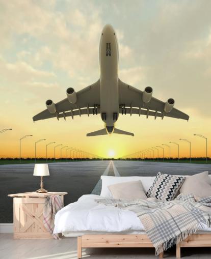 Plane Setting Off Wallpaper
