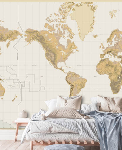 carta da parati neutro vecchia mappa