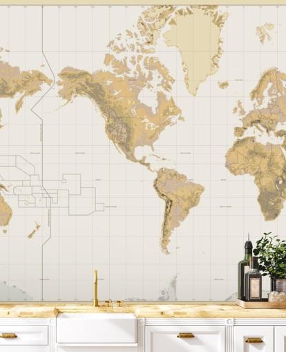 carta da parati neutro vecchia mappa