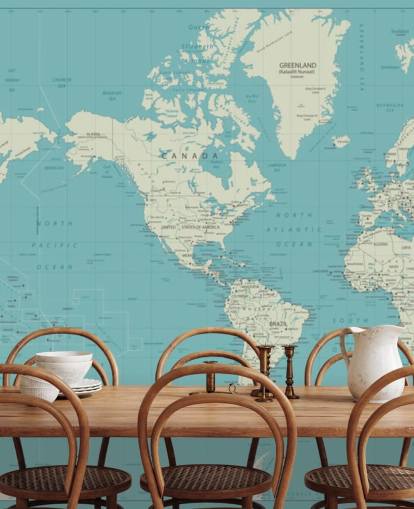 Sky Blue and White World Map Wallpaper Sky Blue and White World Map Wallpaper