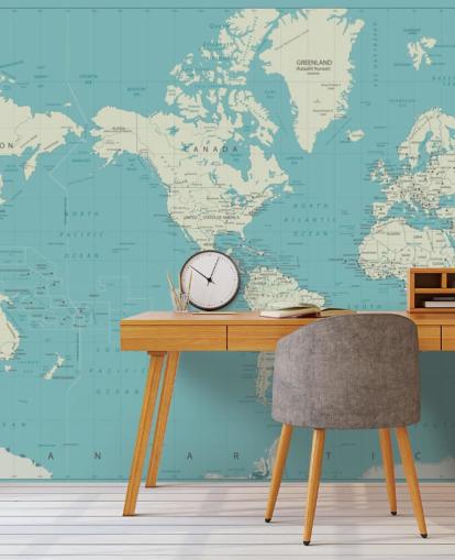 Sky Blue and White World Map Wallpaper Sky Blue and White World Map Wallpaper