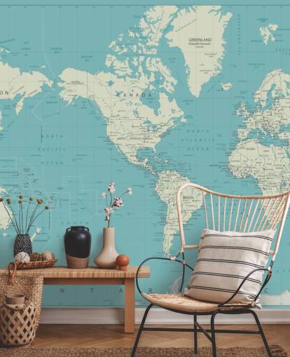 Fondo de pantalla de mapa mundial azul cielo y blanco Fondo de pantalla de mapa mundial azul cielo y blanco