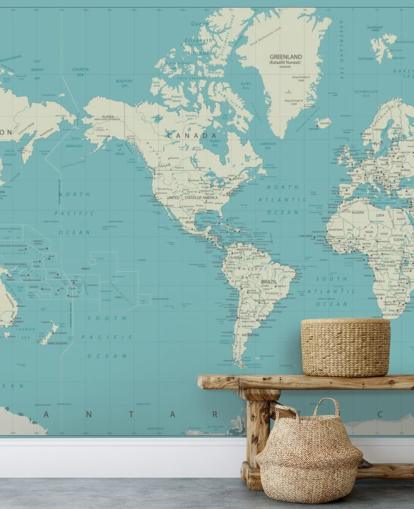 Sky Blue and White World Map Wallpaper Sky Blue and White World Map Wallpaper