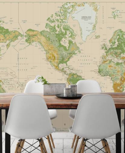 Naturally Shaded World Map Wallpaper Naturally Shaded World Map Wallpaper