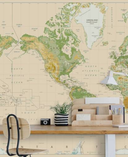 Fondo de pantalla de mapa mundial con sombra natural