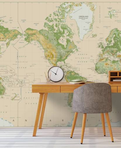 Fondo de pantalla de mapa mundial con sombra natural