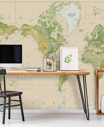 Naturally Shaded World Map Wallpaper Naturally Shaded World Map Wallpaper