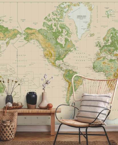 Naturally Shaded World Map Wallpaper Naturally Shaded World Map Wallpaper