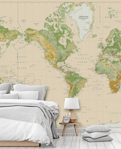 Naturally Shaded World Map Wallpaper Naturally Shaded World Map Wallpaper