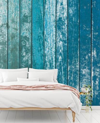 rustiek oud blauw bord behang