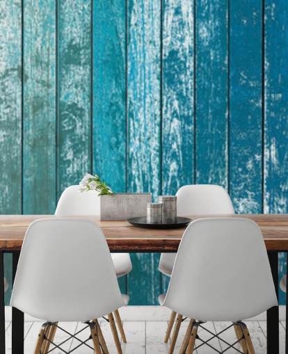 rustiek oud blauw bord behang