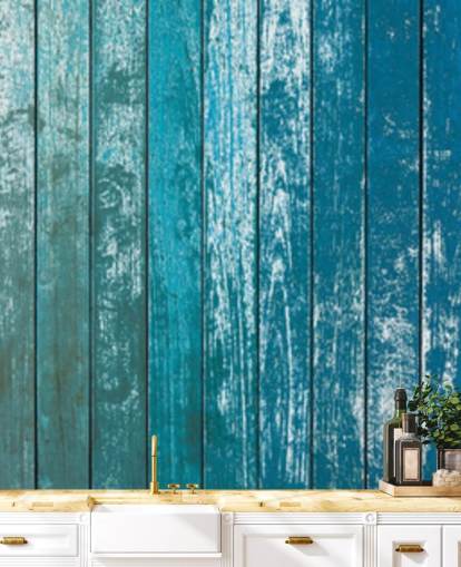 rustic old blue boards wallpaper