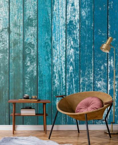 vieux papier peint bleu rustique