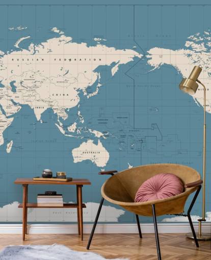 Blue and White World Map Wallpaper Blue and White World Map Wallpaper