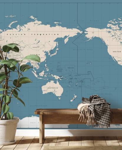 Blue and White World Map Wallpaper Blue and White World Map Wallpaper
