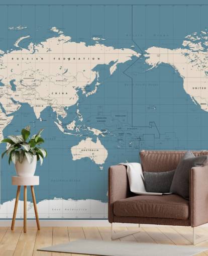 Blue and White World Map Wallpaper Blue and White World Map Wallpaper