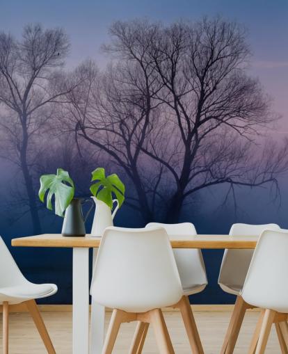 carta da parati blu misty tree carta da parati blu misty tree